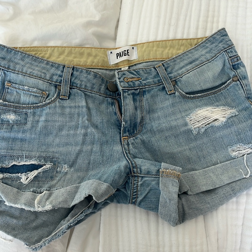 Paige, size 25, denim shorts